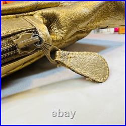Fendi Vintage Gold Suit Case Style Hand Bag Laptop Bag