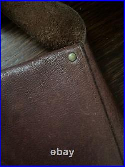 Feruto Leather Minimalist Laptop Shoulder Bag Brass Details Handmade Germany
