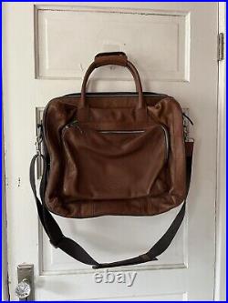 Fossil Bag Brown Large Leather Travel Messenger Briefcase Unisex Bag