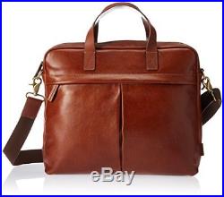Fossil Men's Buckner Workbag Laptop Messenger Bag, Brown, One-Size
