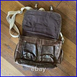 Fossil vintage brown Leather Messenger Computer Laptop Bag