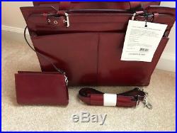Franklin Covey Red Women's Business/Laptop/Shoulder Tote Bag