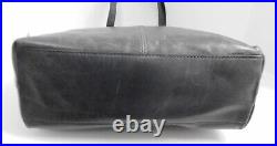 Frye Gray Distressed Leather Tote Laptop Bag