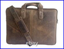 Full Grain Leather Messenger Shoulder Satchel Briefcase Bag Office & Laptop Bag