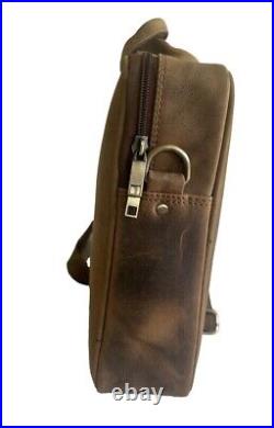 Full Grain Leather Messenger Shoulder Satchel Briefcase Bag Office & Laptop Bag