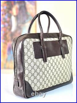 GUCCI Italy Supreme Brown GG Attache Briefcase Laptop Business Bag $1850
