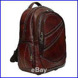 Genuine Leather Backpack 15.6 Inch Laptop Bag for Men Women