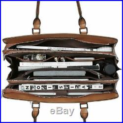 Genuine Leather Briefcase for Women 15.6 Inch Laptop Vintage Large Ladies Busine