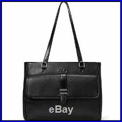 Genuine Leather Laptop Tote Bags For Women LARGE Briefcase Work Ladies Handbag F