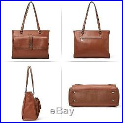 Genuine Leather Laptop Tote Bags for Women Large Briefcase Work Ladies Handba