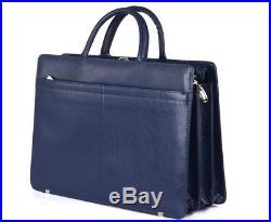Genuine Leather Women's Briefcase Business Bag Laptop With Shoulder Strap