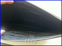 Genuine YSL Saint Laurent Document Laptop Pouch Black Leather Holder