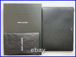 Genuine YSL Saint Laurent Document Laptop Pouch Black Leather Holder