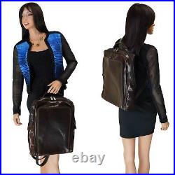 GlassOfVenice Fioretta Genuine Leather Italian Backpack 17 Inch Laptop Bag Busin