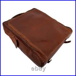 GlassOfVenice Fioretta Genuine Leather Italian Backpack 17 Inch Laptop Bag Busin