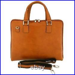 GlassOfVenice Fioretta Genuine Leather Italian Briefcase Laptop Messenger Bag Sh