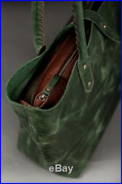 Green moss basket bag. Handbag. Bag for women. Shoulder bag. Laptop bag for work