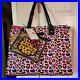 HELLO-KITTY-Leopard-Travel-Tote-Bag-3-pc-Set-Large-Pink-Multi-color-Rare-NWT-01-zfi