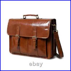 Handmade 16 Inch Leather Messenger Bag Office Laptop Satchel Bag For Men & Women