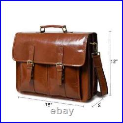 Handmade 16 Inch Leather Messenger Bag Office Laptop Satchel Bag For Men & Women