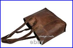Handmade Leather Tote Bag Handbag Purse Shoulder Office Laptop Bag for Women