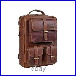 Handmade Premium Quality Leather Laptop Backpack with Spacious Compartments