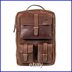 Handmade Premium Quality Leather Laptop Backpack with Spacious Compartments