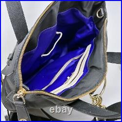 Henri Bendel Jetsetter Top Handle Travel Backpack Purse Laptop Bag Solid Black