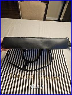 Henri Bendel W 57th Black Leather Briefcase Laptop Bag