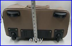 JKM & Company Sahara Women's Briefcase Bag Beige Leather Rolling Laptop Cary On