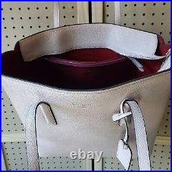 KATE SPADE Large Margaux Tote Handbag Leather Pale Vellum Laptop Work Woman Bag