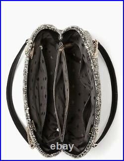 KATE SPADE natalia Chain tote tweed satchel shoulder bag purse laptop Black