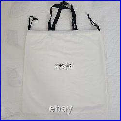 KNOMO London Mayfair AUDLEY LEATHER LAPTOP TOTE Fold Down BRIEFCAS 14Beige $364