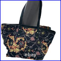 Kate SPADE Cyndy Reversible Tote Nylon laptop shoulder bag satchel Beach/Travel