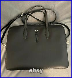Kate Spade Adel Black Leather Laptop Bag With Shoulder Strap Nwot