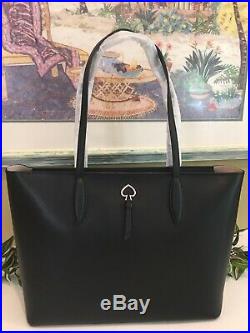 Kate Spade Adel Large Tote Shoulder Bag Black Leather Laptop Carryall $329