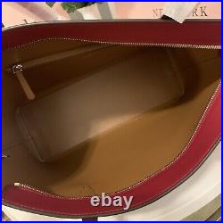 Kate Spade Adel Large Tote Shoulder Bag Cranberry Leather Laptop Carryall $329