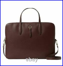 Kate Spade Adel Leather Laptop Shoulder Crossbody Bag $329 Cherrywood
