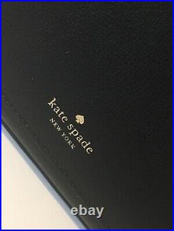Kate Spade Adel Small Tote Shoulder Bag Black Laptop Satchel Gold $299