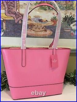 Kate Spade Adley Large Tote Shoulder Bag Pink Starburst Leather Laptop $329
