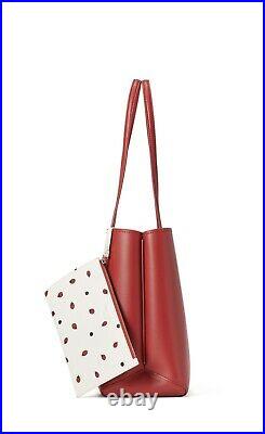 Kate Spade All Day Lady Bug Dots Large Tote LADYBUG +ZIP POUCH, Laptop/ Work BAG