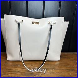 Kate Spade Annelle Arbour Hill Tote Cream Large Leather Work Bag Purse