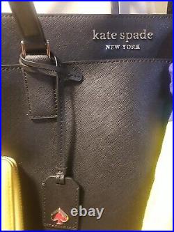 Kate Spade Bag Wallet Scarf Laptop Tote Cameron X Large 19x11! Black Free Ship