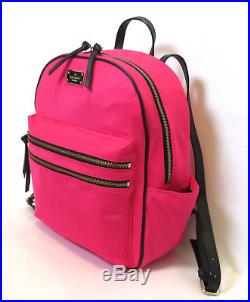 Kate Spade Bradley Wilson Road Backpack LAPTOP Nylon Pink Radish Book Bag NWT