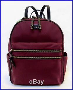 Kate Spade Bradley Wilson Road Backpack LAPTOP Nylon Sumac Red Book Bag Tote NWT
