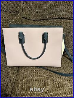 Kate Spade Cameron Saffiano Leather LG Satchel Convertible Handbag And Wallet