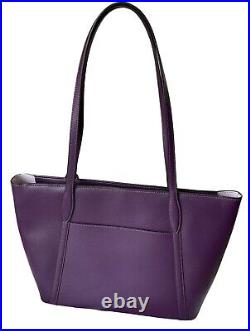 Kate Spade Cara Large Tote Shoulder Bag Laptop Carryall Plum Purple Mint Cond