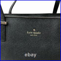 Kate Spade Cedar Street Cow Leather Tote Bag Purse Black Large Career Laptop