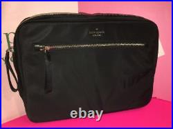 Kate Spade Chelsea Black Padded Laptop Sleeve Crossbody Shoulder Pink Gift Bag