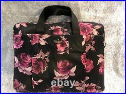 Kate Spade Classic Nylon Laptop Commuter Bag, Black Multi Roses